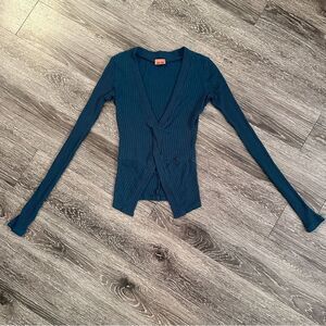 Alix NYC Inez twisted ribbed-knit top